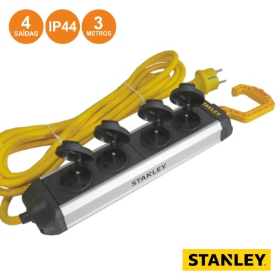 EXTENSÃO ELÉTRICA 4X SCHUKO C/ GANCHO 1.5M STANLEY ESTN4HK-G