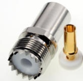 Conector  PL 259 UHF   Fêmea Cabo  RG-58 Teflon Kusch 36220