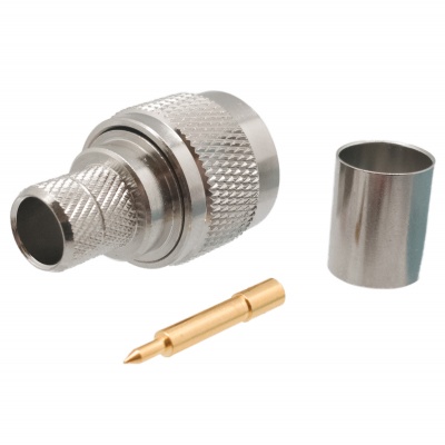 Conector Tipo N  Macho CRAVAR  Cabo  RG-213, AIRCOM, LMR-400 - Teflon Ref EG3920