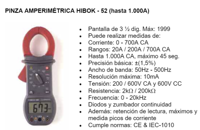 Pinça Amperimétrica  HIBOK-52 700A AC