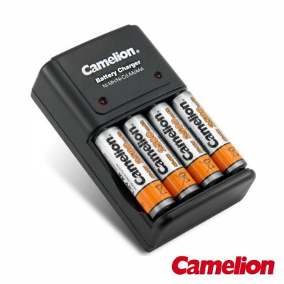 Cargador de Pilhas UNIVERSAL AA/AAA C/ 4 PILHAS AA 2500MAH CAMELION BC-1010B