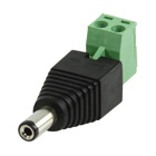 CONECTOR DC MACHO COM TERMINAIS DE PARAFUSO 2,5X5,5MM  DIN16106