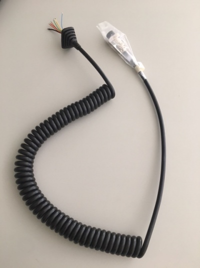 Cabo Espiral Microfone 8 Condutores UE-0563 C/Ficha 8P EMS-53