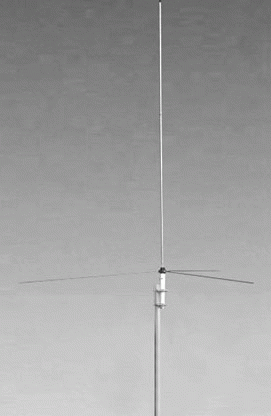 Antena Base Monobanda MALDOL VHF dupla 2 x 5/8  ajustável, 110-180 MHz., 5 dB. GPV-2MA