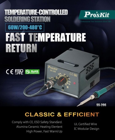 Estação De Soldar 60W PROSKIT SS-206B