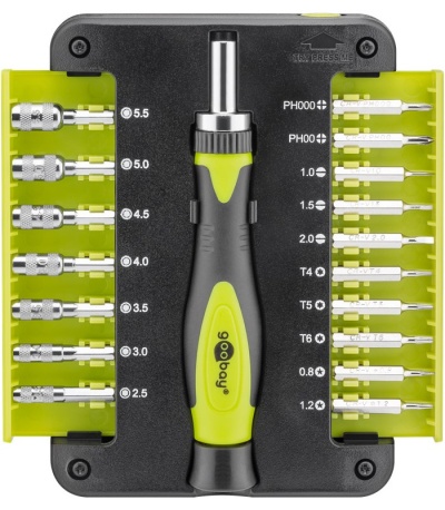 PARAFUSADEIRA DE PRECISÃO COM 18 ACESSÓRIOS GooBay 74006