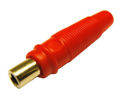 Ficha Banana Fêmea Vermelho 4mm | EG2578R