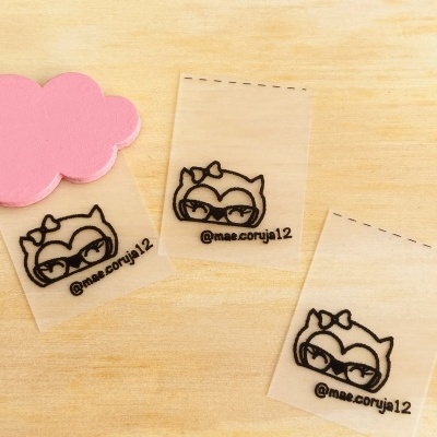 Etiquetas Monocromáticas | Silicone | 3 cm | Impressas a Preto