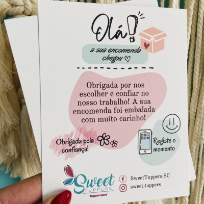 Cartões de Agradecimento| Vertical | 10 x 12,5 cm