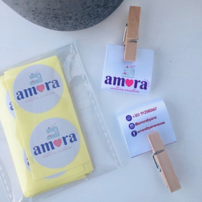 Etiquetas Alta Definição | Glossy | 3 cm Largura | Dobradas