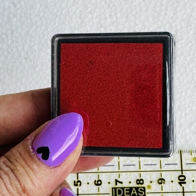 Almofadinha de Carimbo | 4 cm | Vermelho