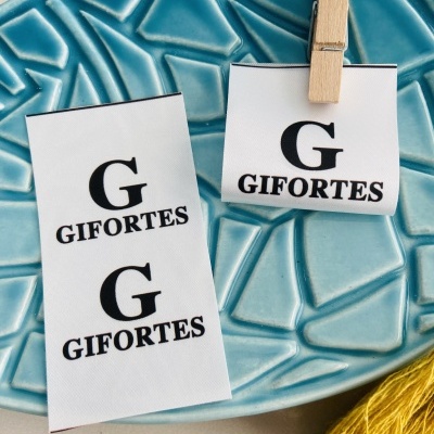 Etiquetas Alta Definição | MATTE | 4 cm Largura | Dobradas | Logo Horizontal