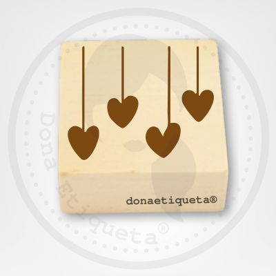 Carimbo | Coleção | Grinalda Corações | Várias Medidas