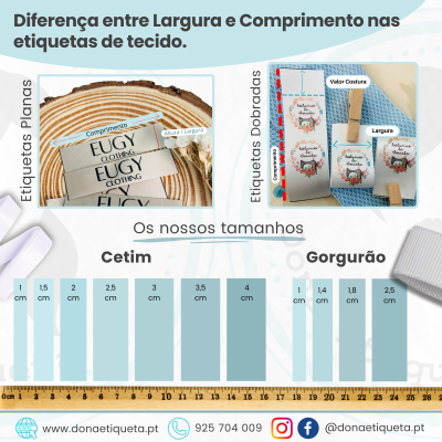 Etiquetas Alta Definição | Gorgurão | 2 cm Largura | Planas Etiquetas Alta Definição | Gorgurão | 2 cm Largura | Planas