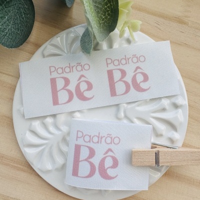 Etiquetas Alta Definição | MATTE | 3 cm Largura | Dobradas | Logo Vertical