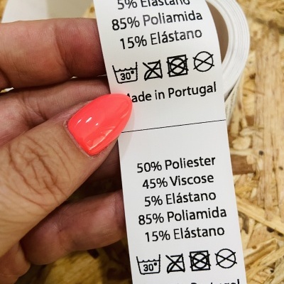 Etiquetas Poliamida | 3 cm Largura | Etiquetas de composição