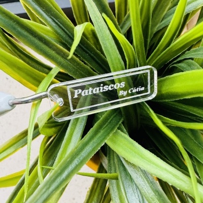 Etiquetas em Acrílico Transparentes 3 mm | Personalizáveis | Retangulares | Cantos arredondados