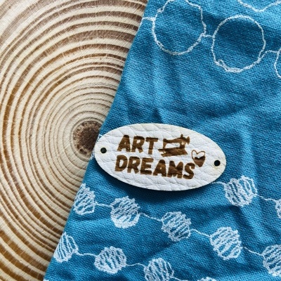 Etiquetas Napa várias cores | Planas | Ovais | Horizontais  | Coser à mão