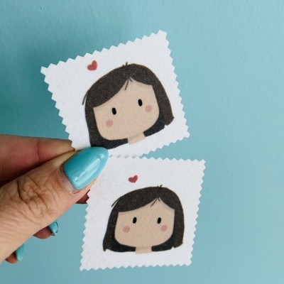 Etiquetas Alta Definição | Feltro | 5 cm Largura | Quadradas | Anti Borboto