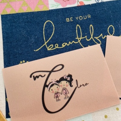 Etiquetas Alta definição | MATTE | 4 cm Largura | Planas | Logo Horizontal