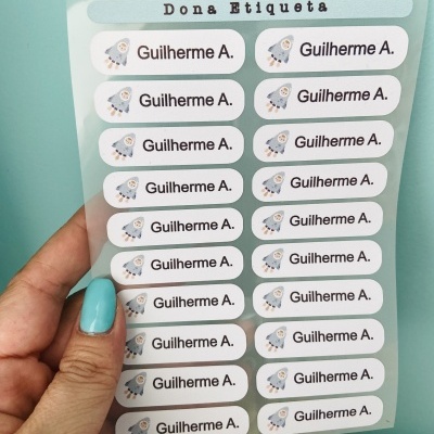 Etiquetas Transfer || Retangulares || Infantis || 4,6 x 1,2 cm