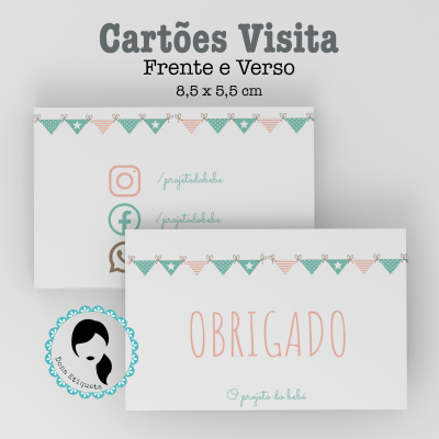 Cartões | Visita | Horizontal | Impressão Frente ou Frente e Verso