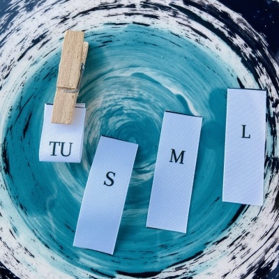 Etiquetas Alta Definição | Matte | 1,5 cm Largura | Coser Dobradas | TAMANHOS