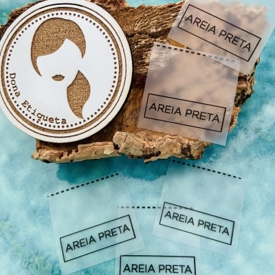 Etiquetas Monocromáticas | Silicone | 3 cm | Impressas a Preto