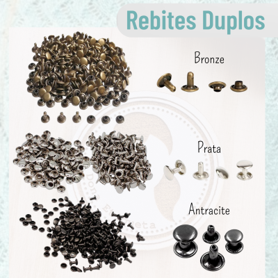 Rebites | Pack de 5 pares | 6mm | 3 cores