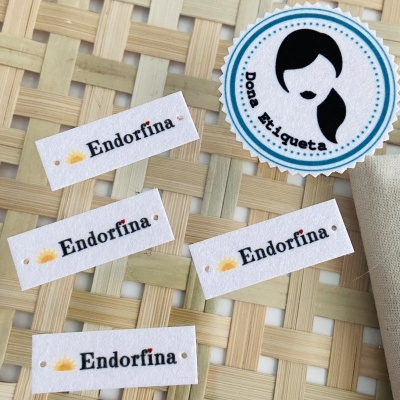 Etiquetas Alta Definição | Feltro | 3 cm | Retangulares | Anti Borboto