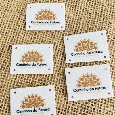 Etiquetas Alta Definição | Feltro | até 4 cm Largura | Retangulares | Anti Borboto