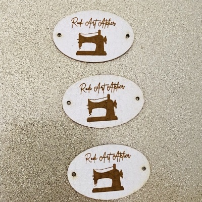 Etiquetas Napa várias cores | Planas | Ovais | Horizontais  | Coser à mão