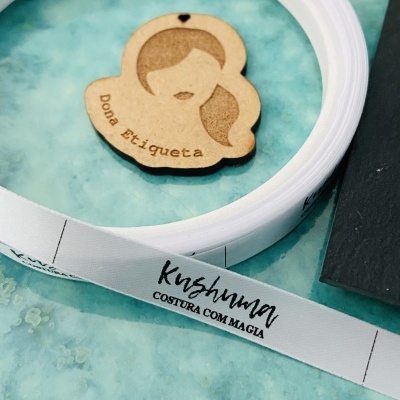 Etiquetas Monocromáticas | 1 cm largura | Planas