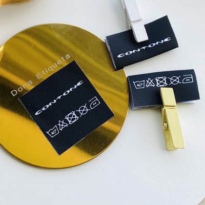 Etiquetas Alta Definição | MATTE | 4 cm Largura | Dobradas | Logo Horizontal