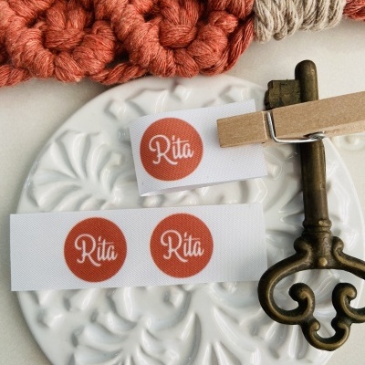 Etiquetas Alta Definição | MATTE | 2 cm Largura | Dobráveis  | Logo Vertical