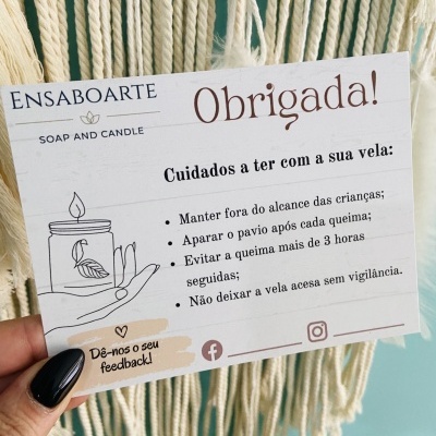 Cartões | Agradecimento 10 x 12,5 cm | Horizontal