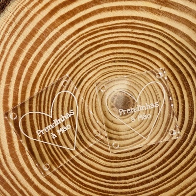 Etiquetas em Acrílico Transparentes 3 mm | Personalizáveis | Quadradas