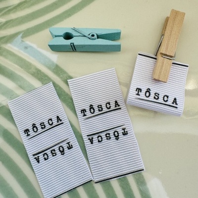 Etiquetas Alta Definição | Gorgurão | 2,5 cm Largura | Dobradas