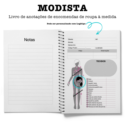 Livro para Modistas | 50, 100, 150, 200 páginas