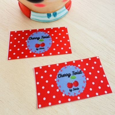 Etiquetas Alta definição | 4 cm Largura | Planas | Logo Horizontal | MATTE