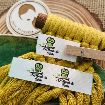 Etiquetas Alta Definição | Glossy | 1,5 cm Largura | Dobradas | Logotipo Vertical