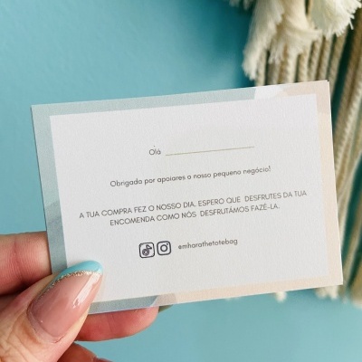 Cartões | Agradecimento | 8,5 x 5,5 cm | Horizontais