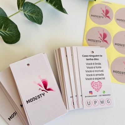 Cartões | Vestuário | Impressão de 1 ou 2 lados