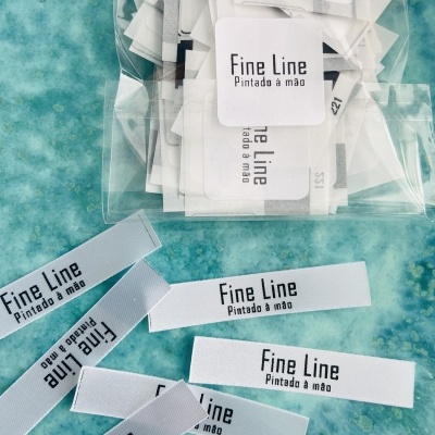 Etiquetas Monocromáticas | 1 cm largura | Planas