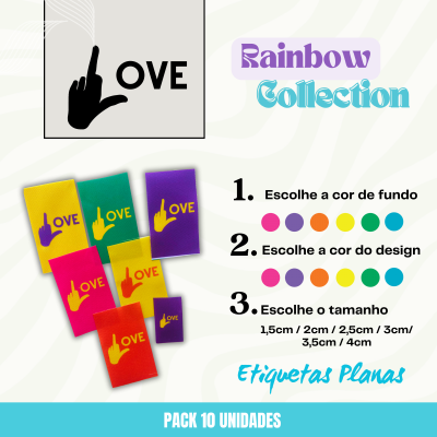 Etiquetas | LOVE | Personaliza tamanhos e cores