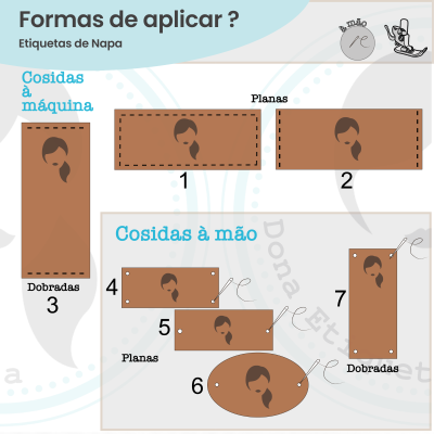 Etiquetas Napa várias cores  | Planas | Quadradas  | até 3 cm l Cantos Redondos
