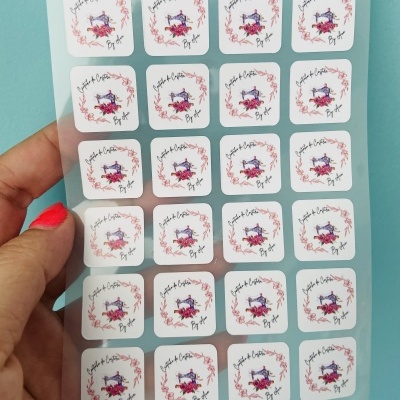 Etiquetas TermoAderentes || Quadradas  || Logotipos || MARCAS || 2,5 x 2,5 cm