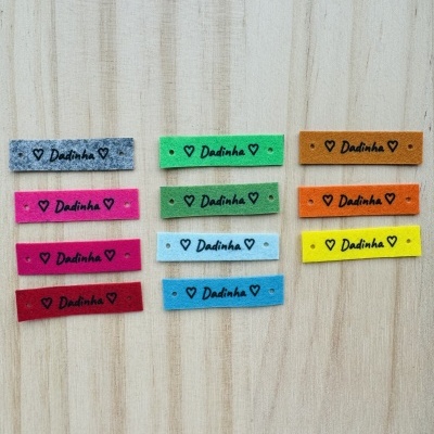 Etiquetas Alta Definição | Feltro | 3 cm | Retangulares | VÁRIAS CORES