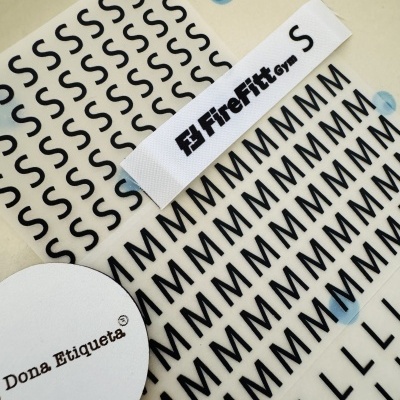 Etiquetas Tamanhos Transfer  ||  Sem Fundo