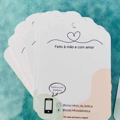 Tags Retangulares | Vertical  | Personalizado